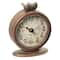 Hello Honey® 6" Vintage Pewter Mantel Clock with Birds
